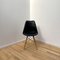 Modernist Black Leather Seat Chair, Image 1