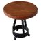 Brutalist Danish Pine & Steel Round Coffee Table, 1960s, Image 1