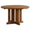 Mid-Century Modern Danish Solid Pine Round Dining Table, 1970s, Image 1