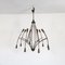 Leather and Brass Chandelier, 1940s 1