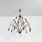 Leather and Brass Chandelier, 1940s 3