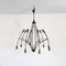 Leather and Brass Chandelier, 1940s 2