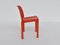 Model Selene Orange Chairs by Vico Magistretti for Artemide, Italy, 1968, Set of 6 5