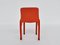 Model Selene Orange Chairs by Vico Magistretti for Artemide, Italy, 1968, Set of 6 6