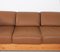 Vintage Corner Sofa with Coffee Table in Pinewood and Leather, 1970s, Set of 3, Image 11