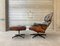 Lounge Chair and Ottoman in Rosewood by Charles & Ray Eames for Herman Miller, 1970s, Set of 2 3