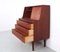 Danish Secretaire in Teak with Mirror and Pull Out Desk, 1960s, Image 7