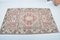 Vintage Red and Gray Oriental Patterned Rug 2