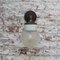 Vintage Frosted Glass Brass and Cast Iron Wall Light 8