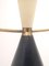 Lampada vintage in acciaio verniciato beige e nero e ottone di Stilnovo, Italia, Immagine 6