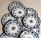 English Blue Burleigh Dessert Plates from Wedgwood, 1914, Set of 10 3