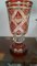 Antique Bohemian Tall Glass Vase, 1890s 1