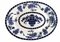 Staffordshire English Tray with Blue Transferware Decorations, 1901, Image 1