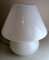 Murano Mushroom-Shaped Opal Glass Spiral Lamps from Venini, 1970s, Set of 2 8