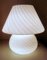 Murano Pilzförmige Lampen aus Opalglas von Venini, 1970er, 2er Set 13
