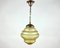 Small Vintage Colored Glass and Brass Ceiling Lamp, Belgium, 1960s 1