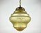 Small Vintage Colored Glass and Brass Ceiling Lamp, Belgium, 1960s 2