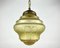 Small Vintage Colored Glass and Brass Ceiling Lamp, Belgium, 1960s, Image 2