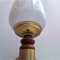 Mid-Century Modern Opal Glass Wood Golden Wall Sconce 7