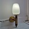 Mid-Century Modern Opalglas Holz Wandlampe 4