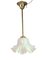 Lámpara grande con flores de vidrio opalino, años 20, Imagen 1