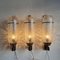 Brass and Glass Sconces, 1960s, Set of 3 5