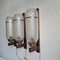 Brass and Glass Sconces, 1960s, Set of 3 3