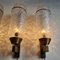 Brass and Glass Sconces, 1960s, Set of 3 4