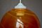 Lámpara de suspensión vintage en naranja, años 80, Imagen 7