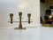Mid-Century Bronze Candleholders by Kara Copenhagen, 1960s, Set of 2 3