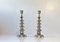 Chinese Brass Pagoda Candleholders, Set of 2 1