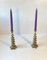 Chinese Brass Pagoda Candleholders, Set of 2 4