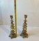 Chinese Brass Pagoda Candleholders, Set of 2 5