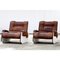 Leather Lounge Chairs, 1960s, Set of 2 12
