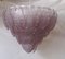 Lámpara de araña redonda de cristal de Murano rosa, años 90, Imagen 1