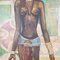 Etiennette Johan, figura poscubista, años 50, óleo sobre lienzo, enmarcado, Imagen 3