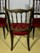 Napoleon III Dining Chairs in Black Lacquered & Red Velour, Set of 4 7