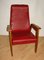 Roter Vintage Sessel, 1970er 9