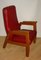 Fauteuil Vintage Rouge, 1970s 5