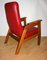 Fauteuil Vintage Rouge, 1970s 10