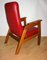 Roter Vintage Sessel, 1970er 10