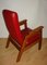 Roter Vintage Sessel, 1970er 6