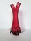 Rote Vase aus Muranoglas von Fratelli Toso, 1970er 8