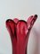 Red Murano Glass Vase from Fratelli Toso, 1970s 3