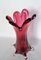 Red Murano Glass Vase from Fratelli Toso, 1970s 7