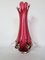 Rote Vase aus Muranoglas von Fratelli Toso, 1970er 1