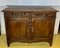 19th Century Low Buffet in Carved Oak with Flower Details 2