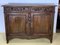 19th Century Low Buffet in Carved Oak with Flower Details 1