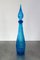 Blaue Glasflasche von Empoli, Italien, 1960er 1