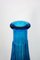 Botella de vidrio azul de Empoli, Italy, años 60, Imagen 5